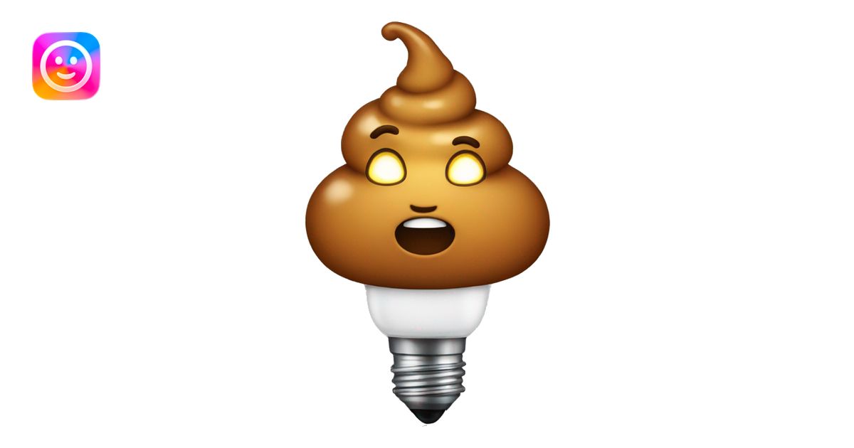 Poop emoji wearing lights emoji | AI Emoji Generator