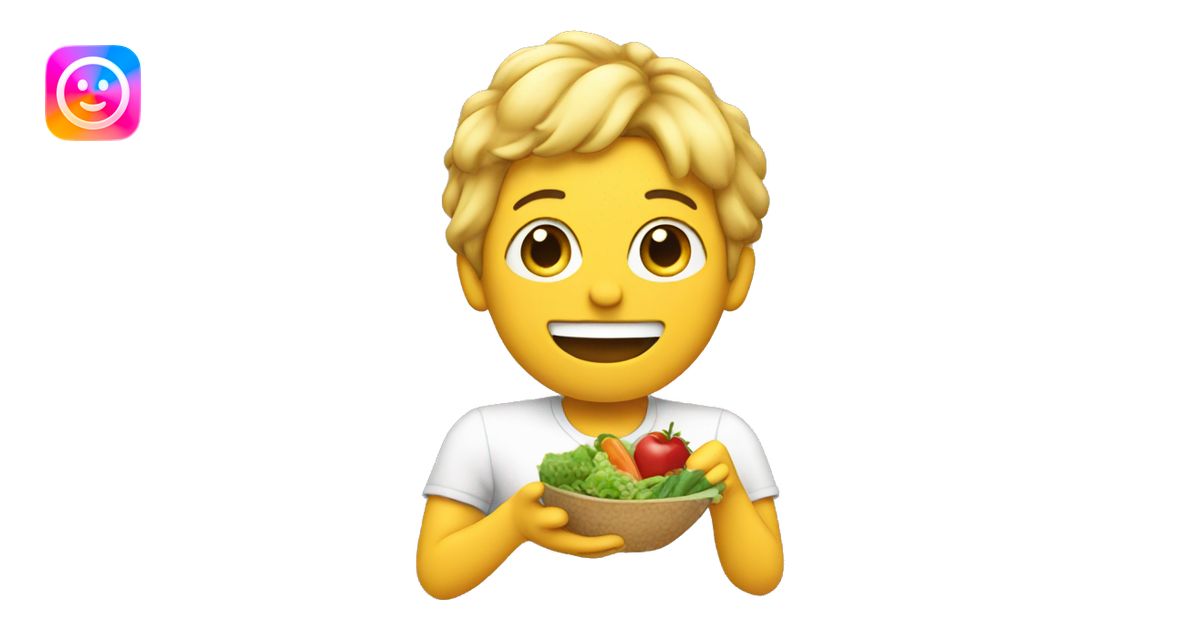 caseoh eating healthy food emoji | AI Emoji Generator