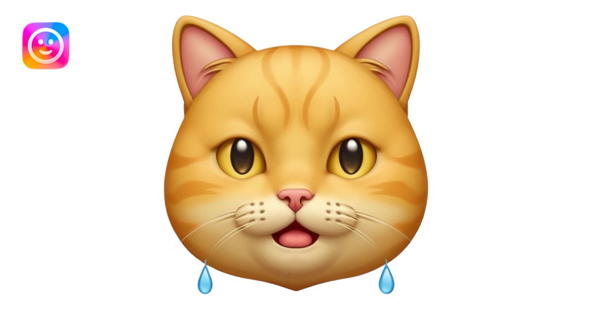 yellow cat like this 😸😿🐱 with crying tears streaming down its cheeks ...