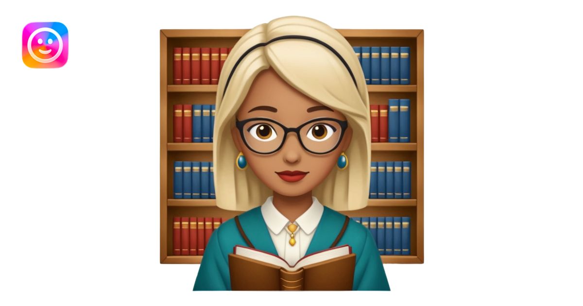 Librarian in foreign countries emoji | AI Emoji Generator