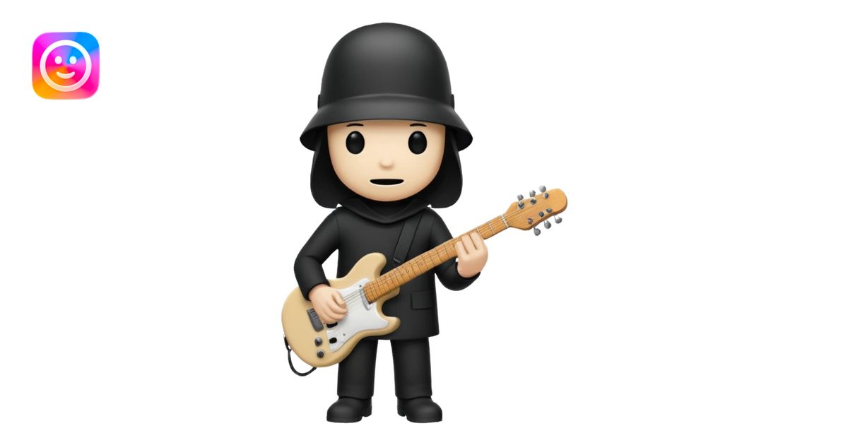 Minimalist chibi emoji of Buckethead: tiny body, oversized bucket ...