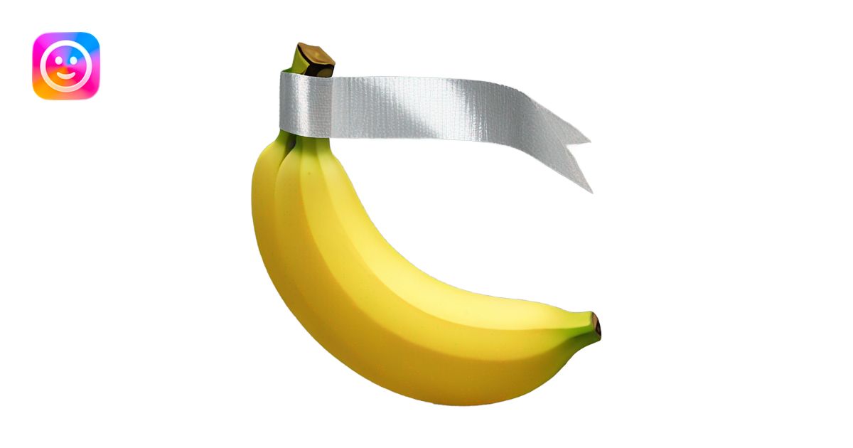 A banana that is duct taped to a wall emoji | AI Emoji Generator