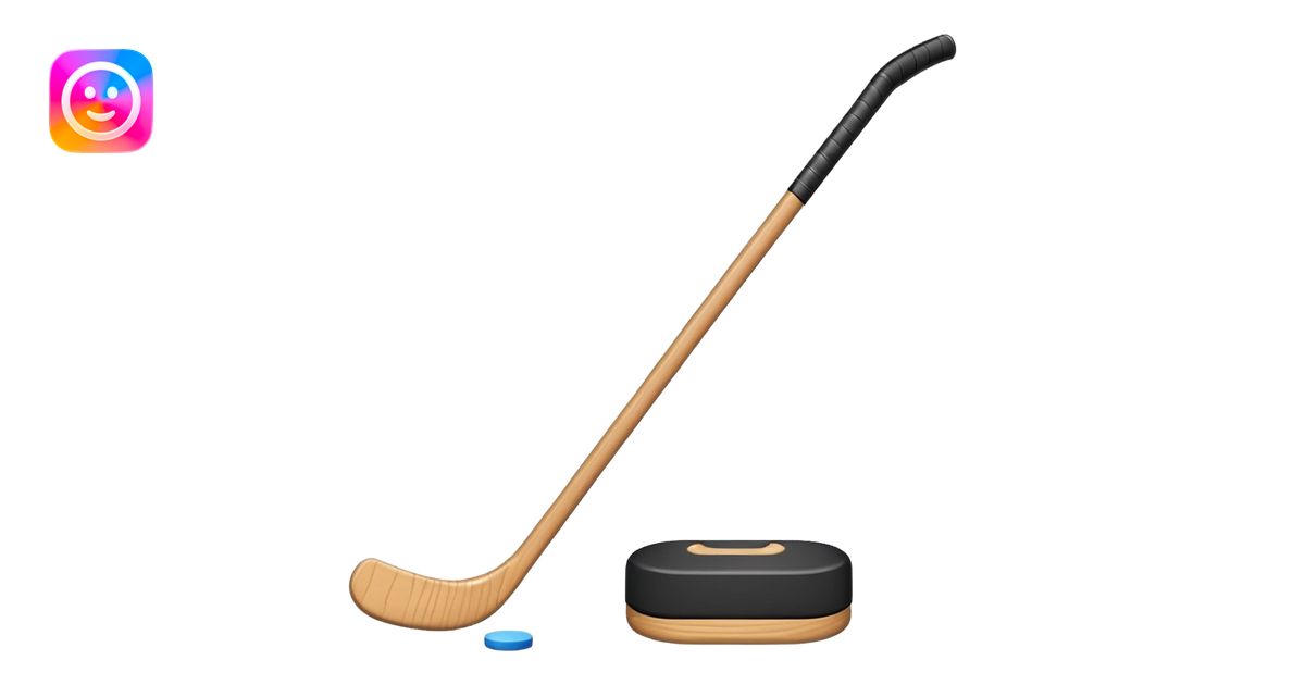 hockey stick and puck emoji | AI Emoji Generator