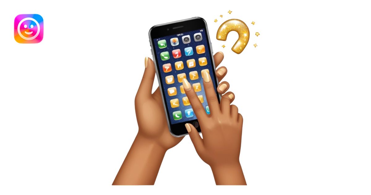 hand putting a phone aside with sparkles emoji | AI Emoji Generator