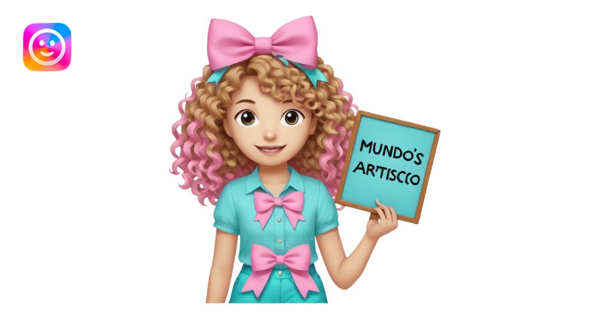 Crea una imagen mía kawai para stickers q tenga bonitos ojos cabello ...