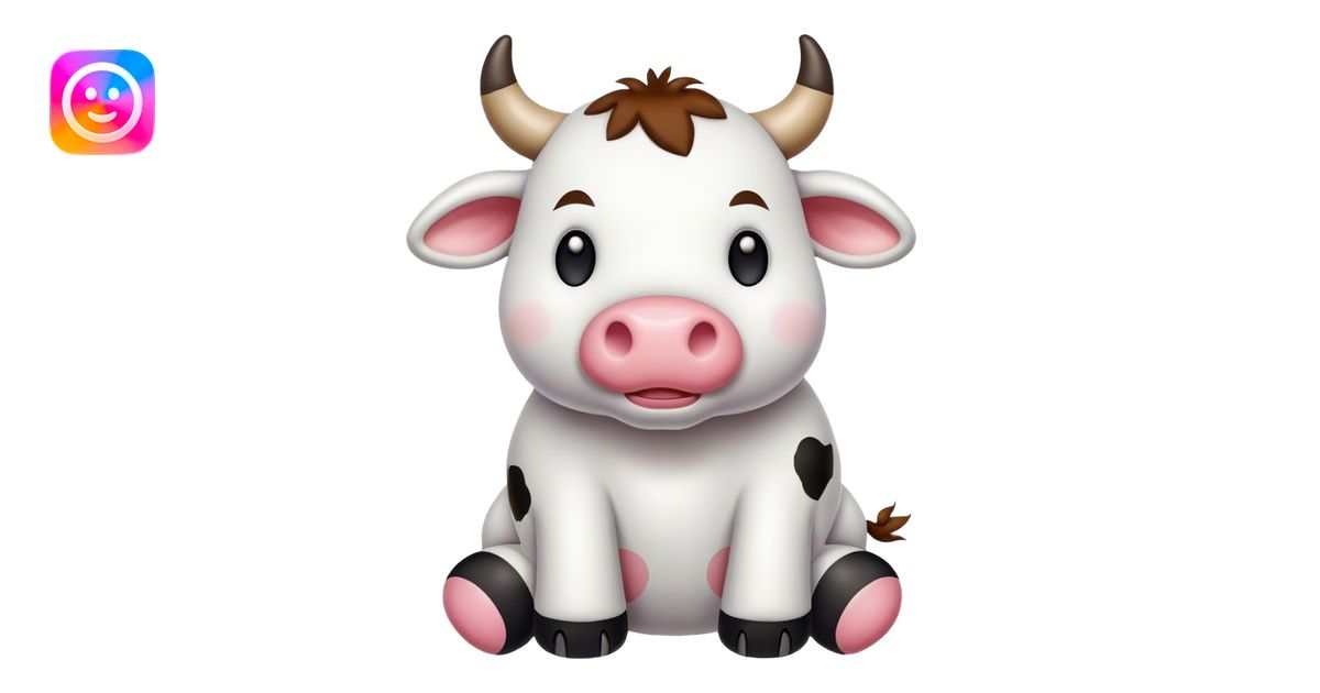 Stuffed animal cow emoji | AI Emoji Generator