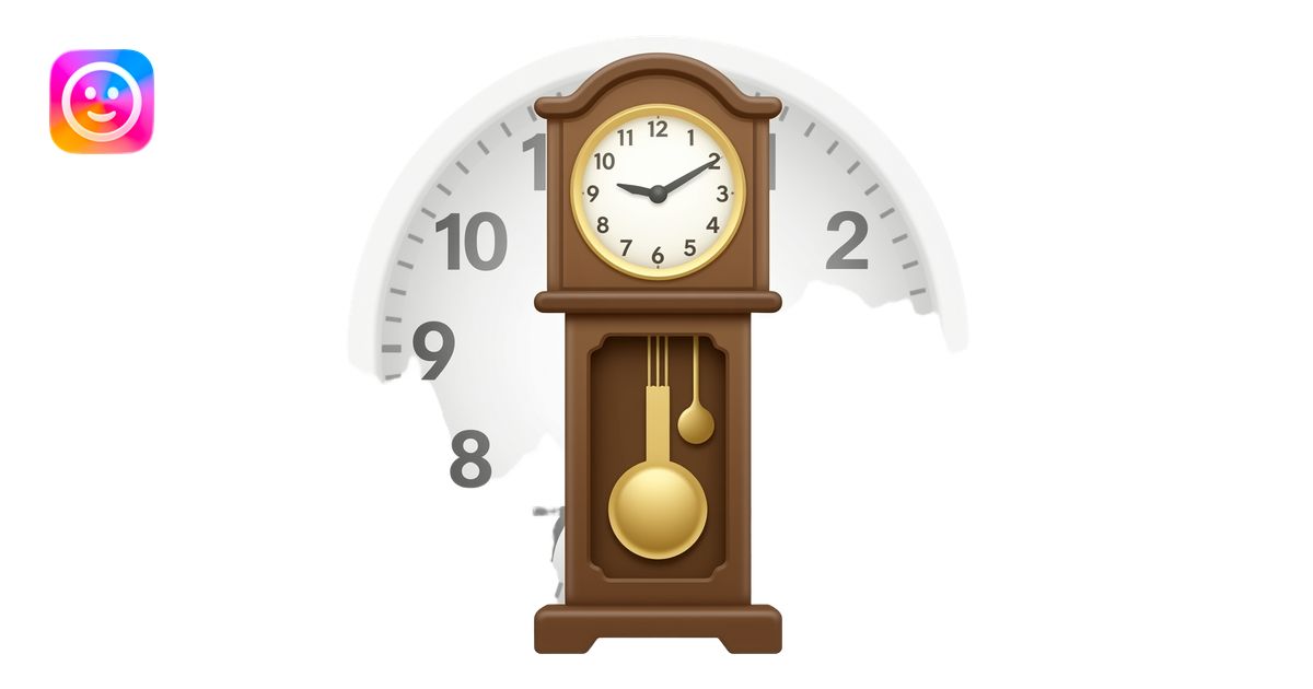 Grandfather clock fisheye emoji | AI Emoji Generator
