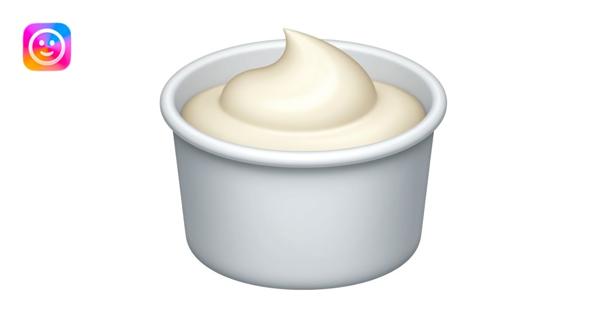 white caesar sauce in a small cup emoji | AI Emoji Generator