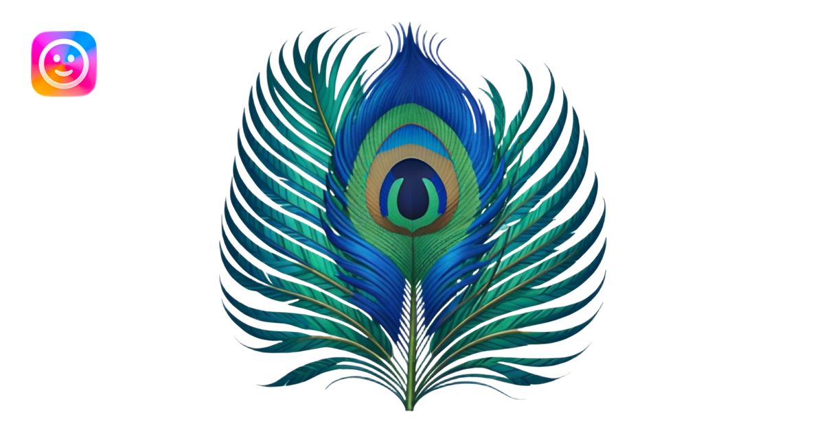 Peacock feather emoji | AI Emoji Generator