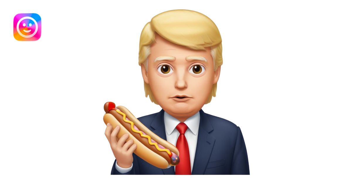 trump with hot dog emoji | AI Emoji Generator