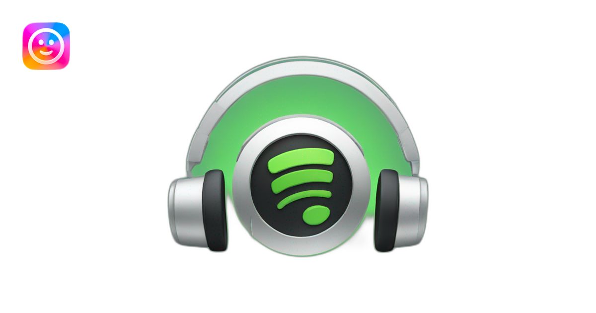 Spotify logo with heaphones emoji | AI Emoji Generator