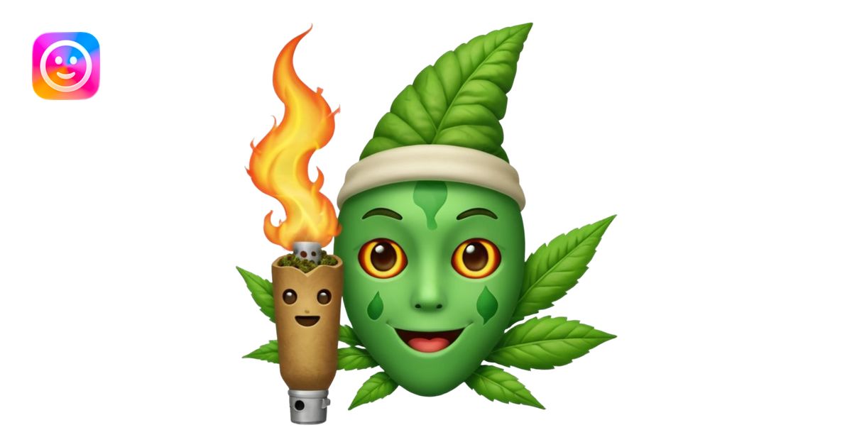 Talking weed joint emoji | AI Emoji Generator