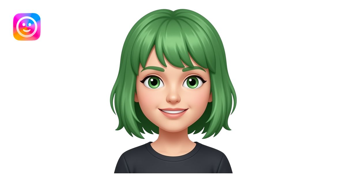 green hairs emoji | AI Emoji Generator