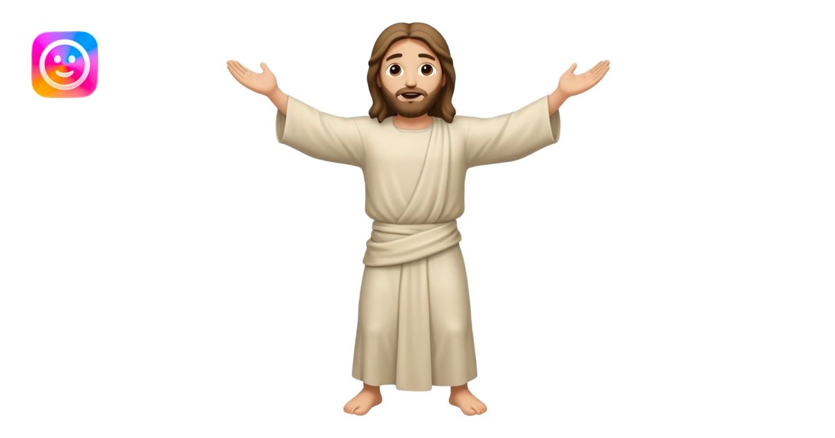 Jesus shaking his bum from behind emoji | AI Emoji Generator