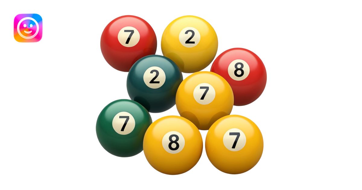 7 numbered billiard ball emoji | AI Emoji Generator