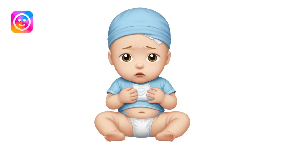Pouting face wear disposable diaper emoji | AI Emoji Generator