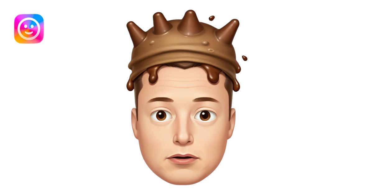 elon musk with poop on head emoji | AI Emoji Generator