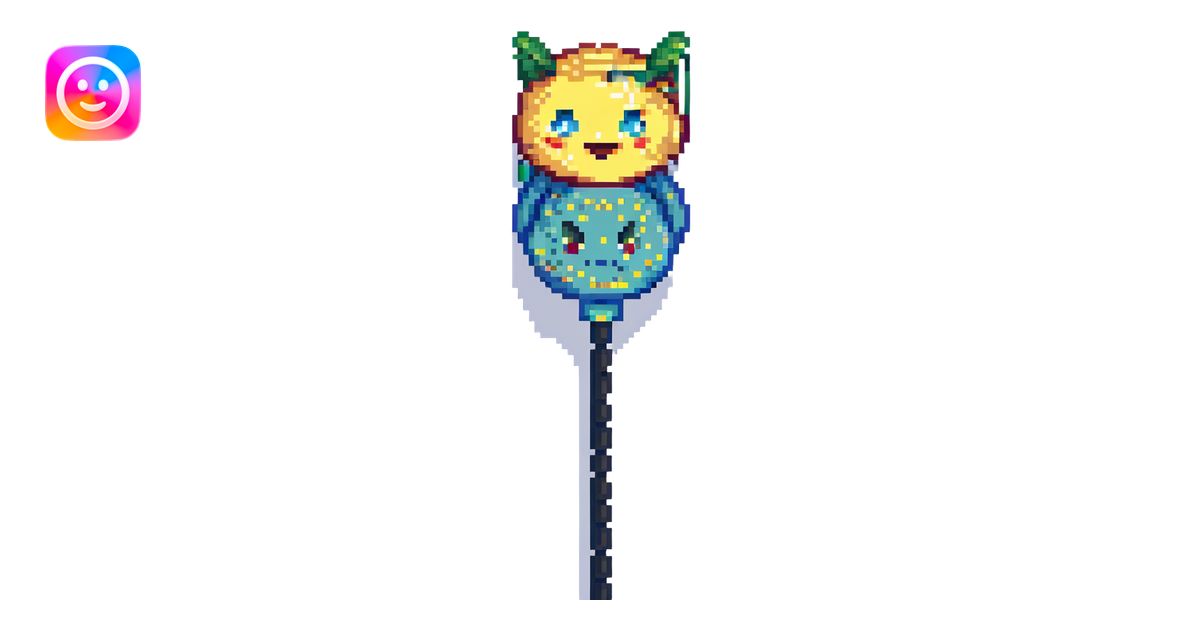 8 bit pixel art ethernet cable with RJ45 connector emoji emoji | AI ...