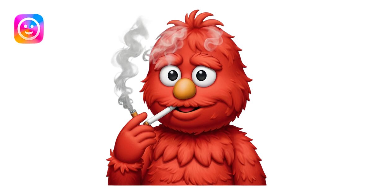 elmo smoking emoji | AI Emoji Generator