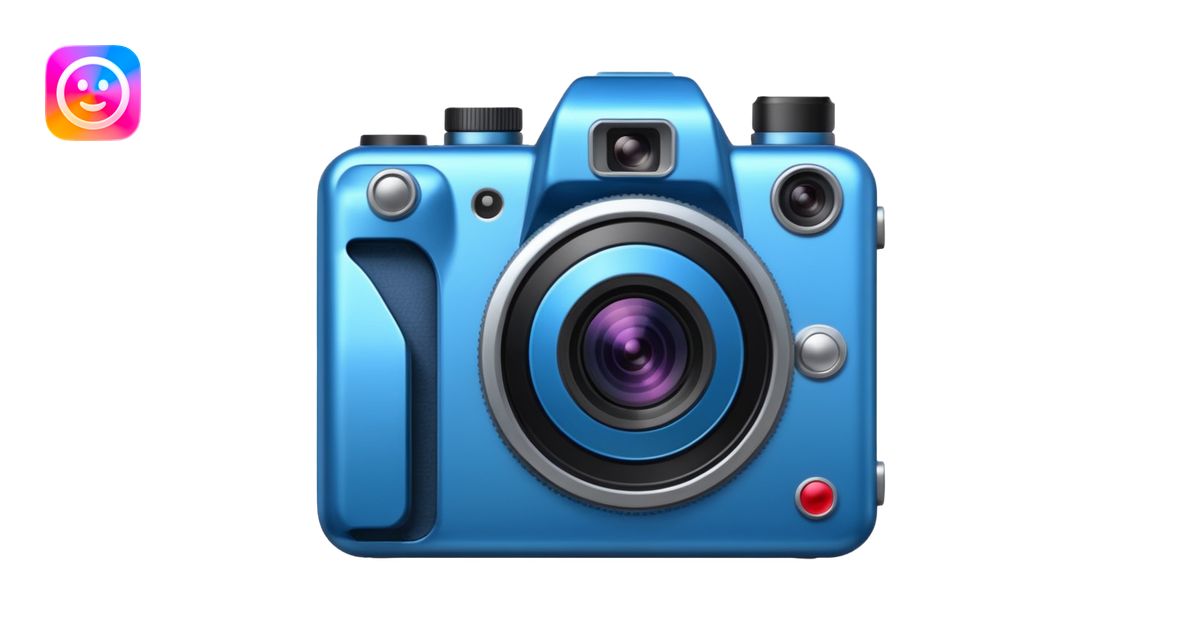 blue new camera emoji | AI Emoji Generator