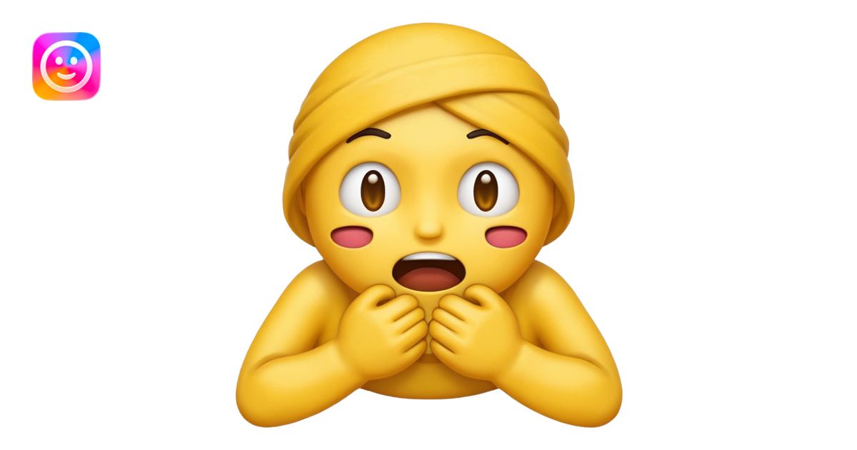 emoji strangling itself with its own hands emoji | AI Emoji Generator