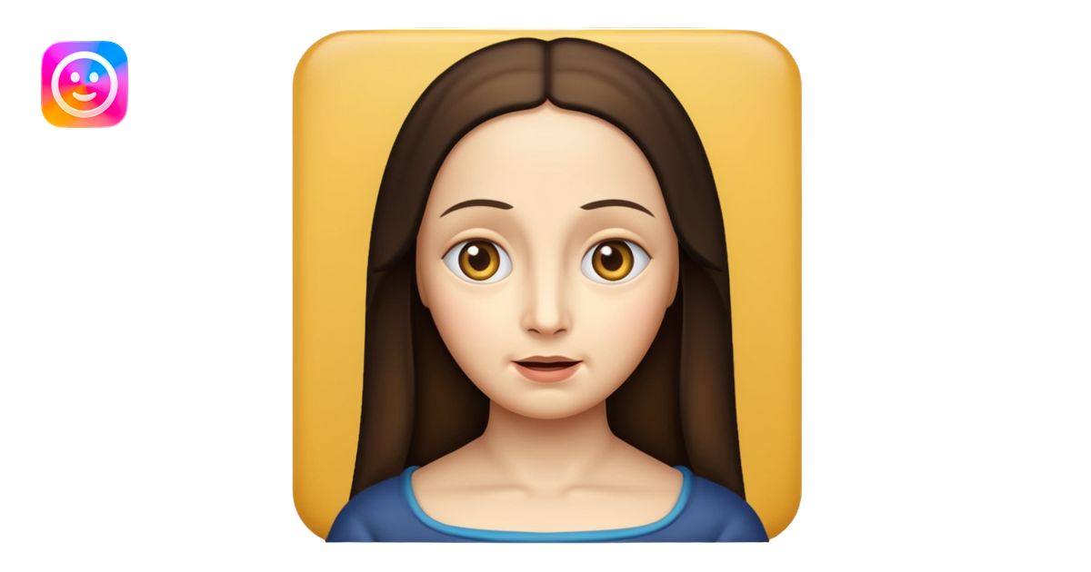Mona Lisa with a surprised expression emoji style emoji | AI Emoji ...