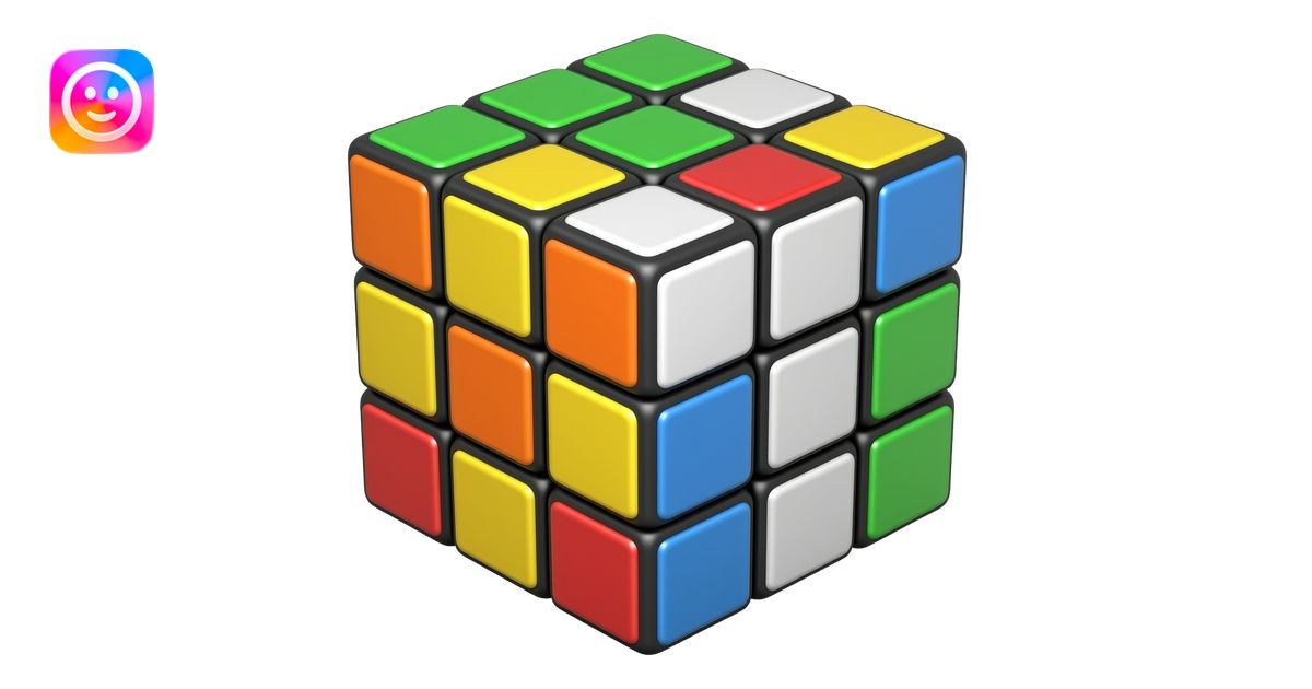 Create a three by three rubik’s cube emoji emoji | AI Emoji Generator