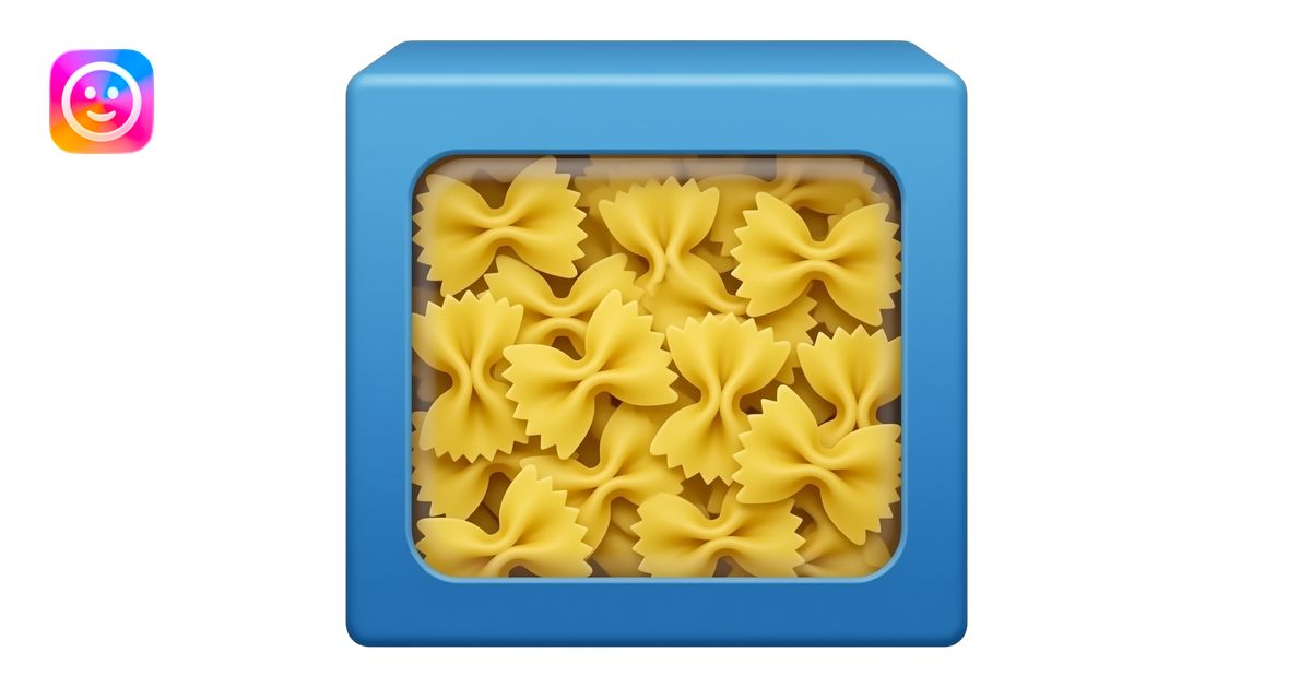 wide grocery store paper rectangular blue box of uncooked farfalle ...
