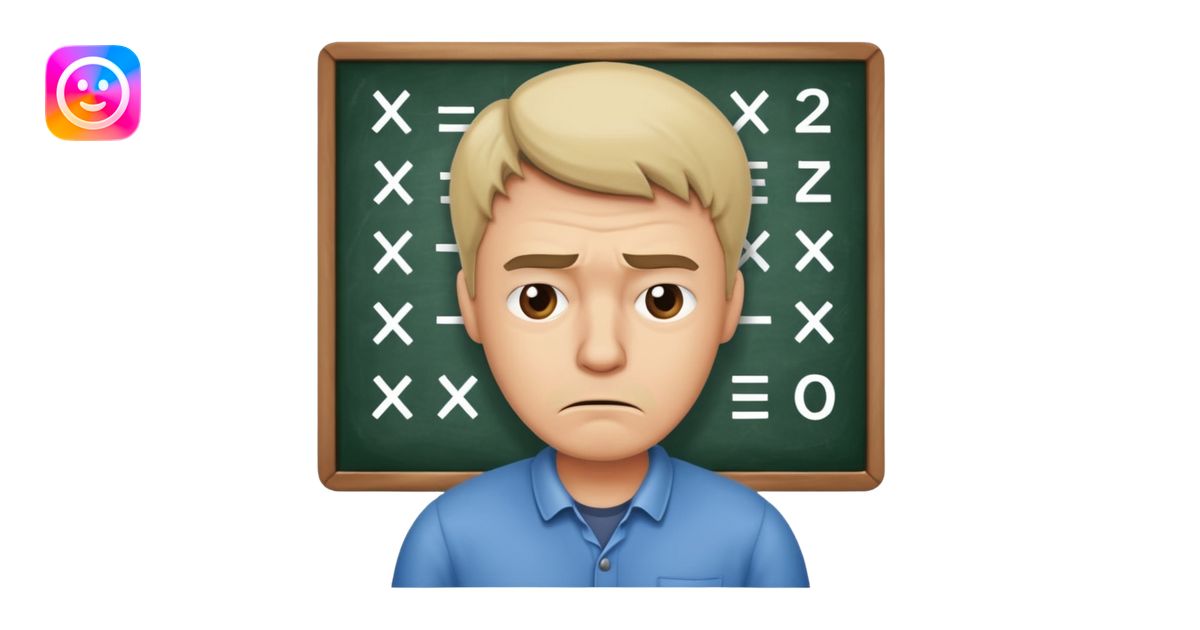 super stressed out guy doing math and stressing out emoji | AI Emoji ...