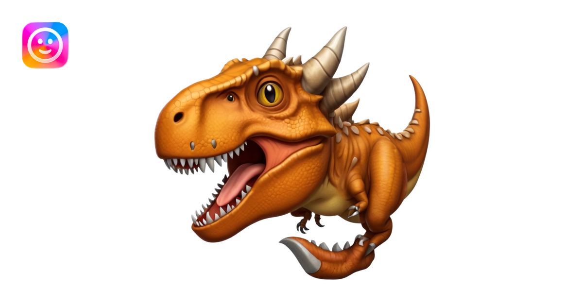 realistic t rex with horns emoji | AI Emoji Generator