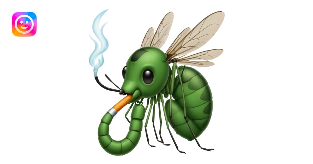 mosquito fumando un cigarro emoji | AI Emoji Generator