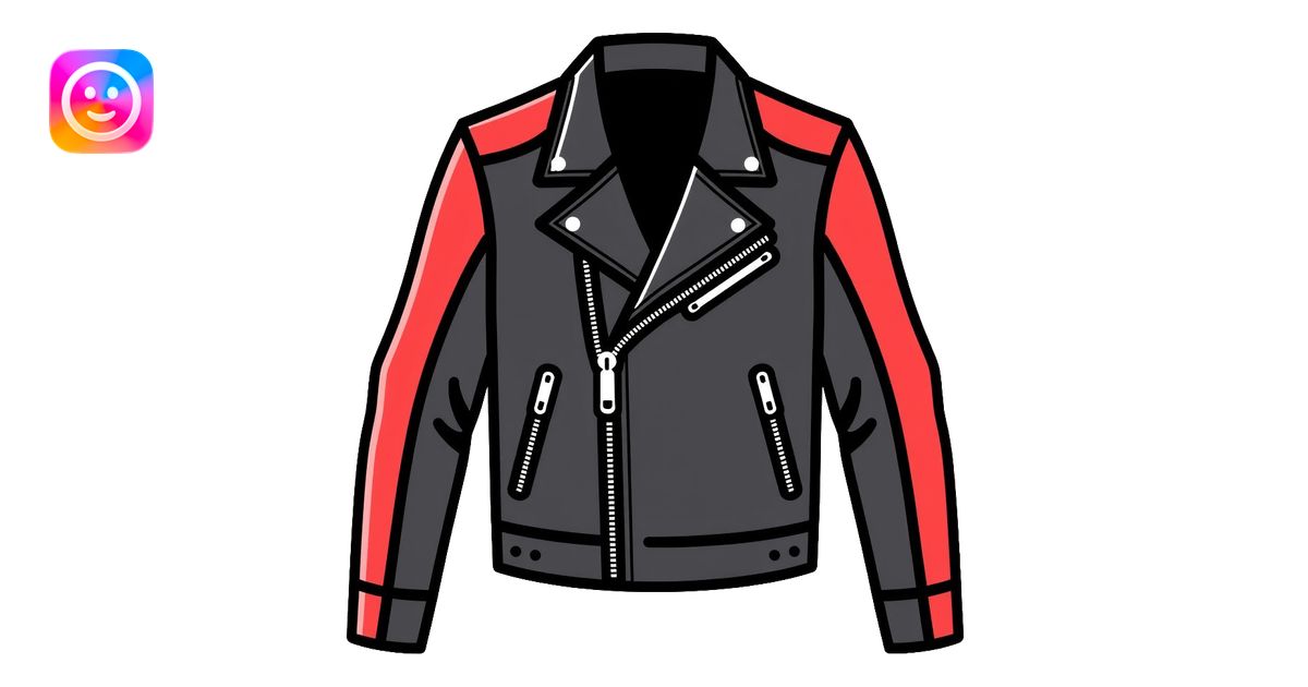 black-leather-jacket-with-red-arms-and-shoulders-icon-ai-emoji-generator