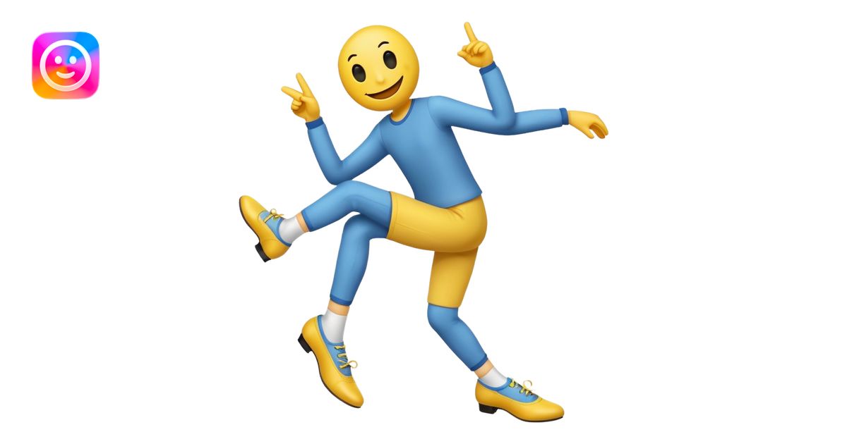 Yellow smiley face emoji with legs and point shoes emoji | AI Emoji ...