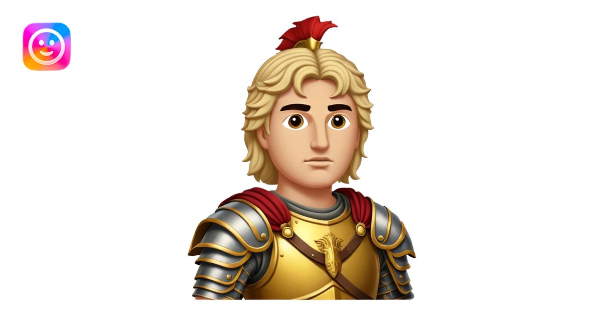 Cinematic Realistic Alexander the Great Portrait Emoji, depicted as a ...