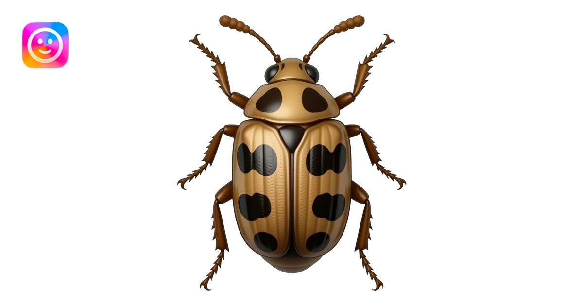 Draw a May bug on an elderflower emoji | AI Emoji Generator