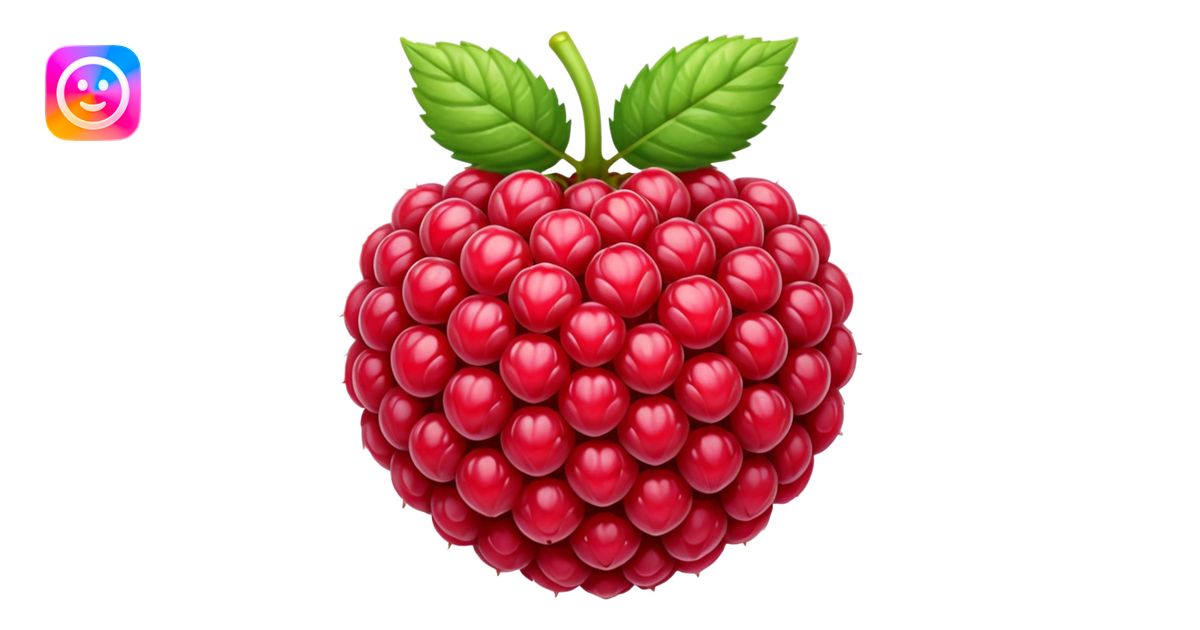 A raspberry emoji | AI Emoji Generator