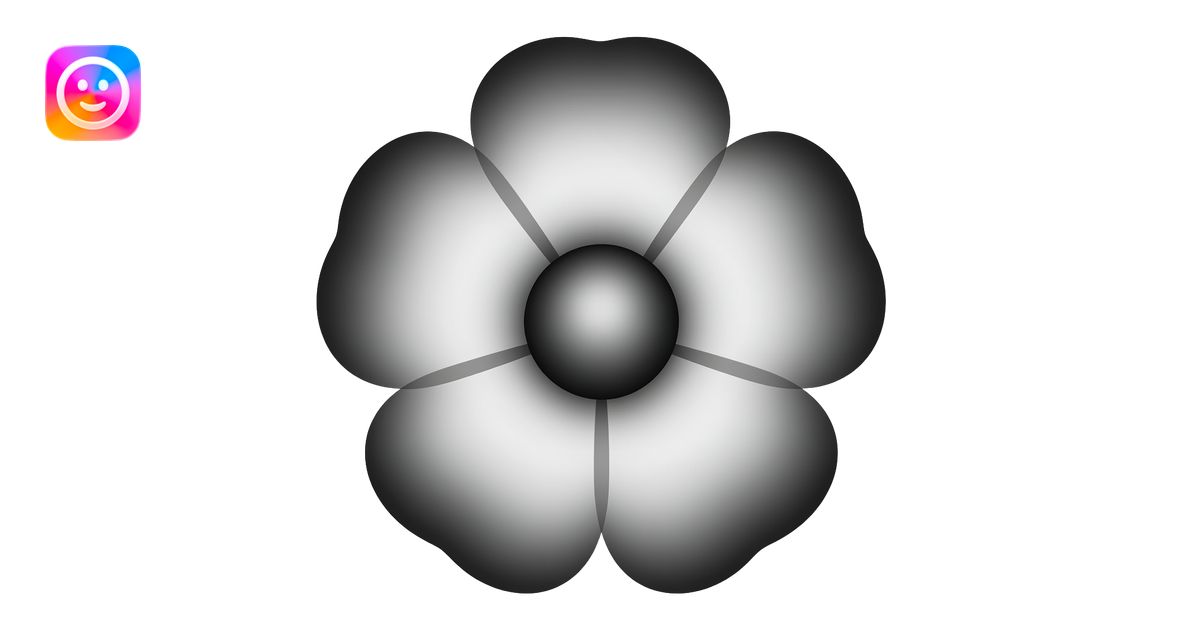 black and white retro flower emoji | AI Emoji Generator