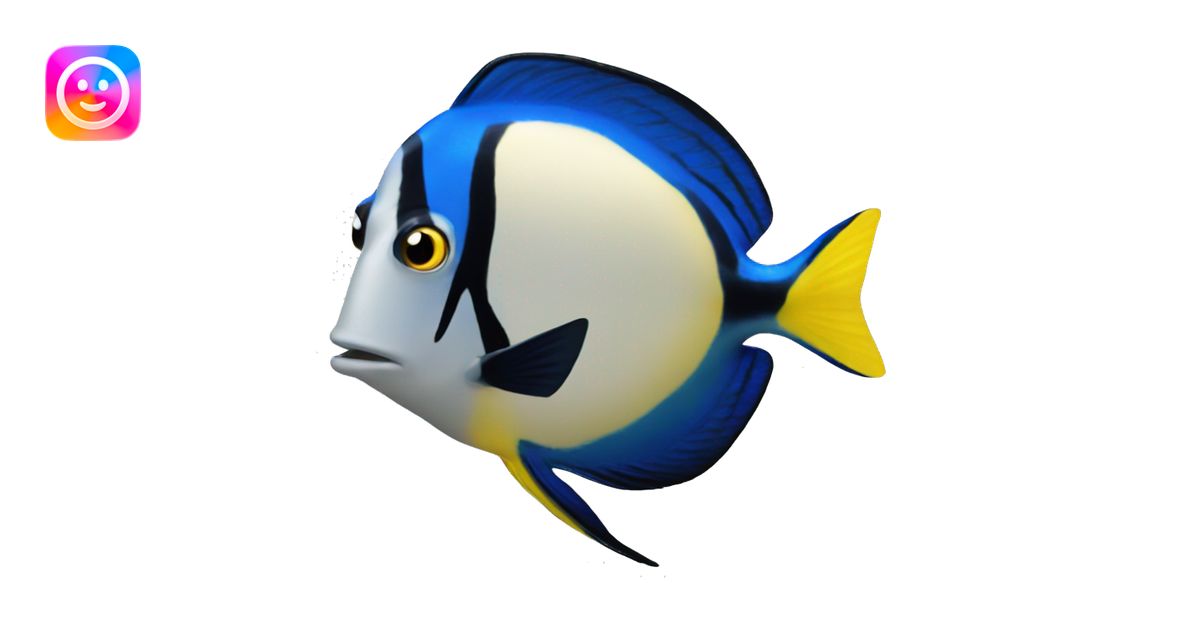 a marine fish named Blue Tang Fish emoji | AI Emoji Generator