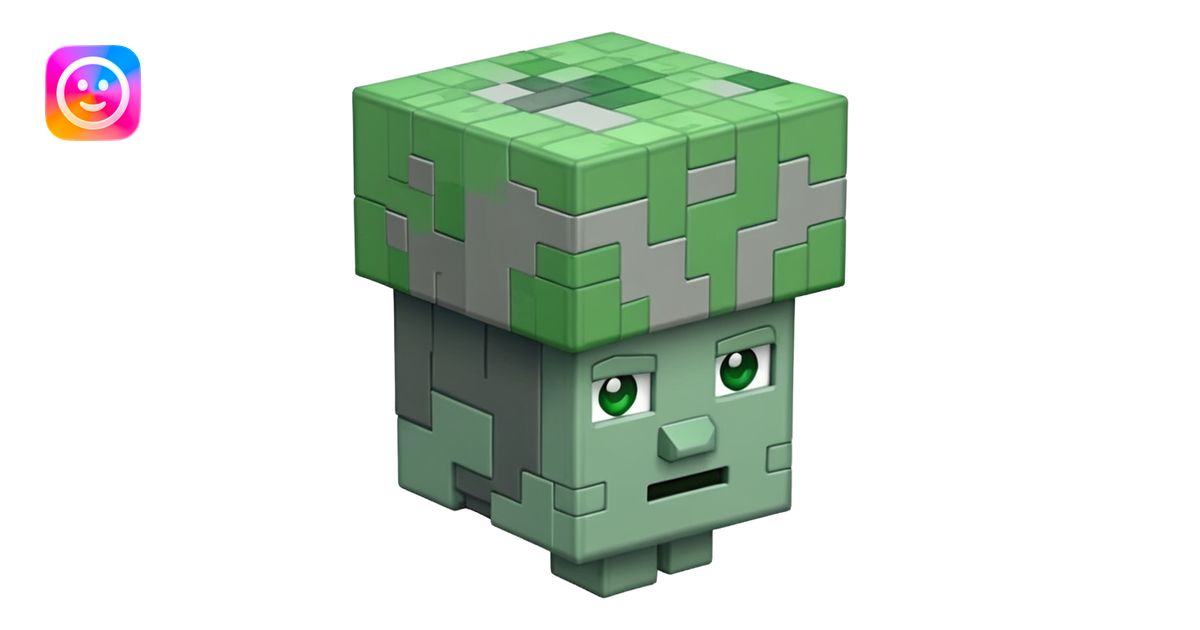 Minecraft hero brain emoji | AI Emoji Generator