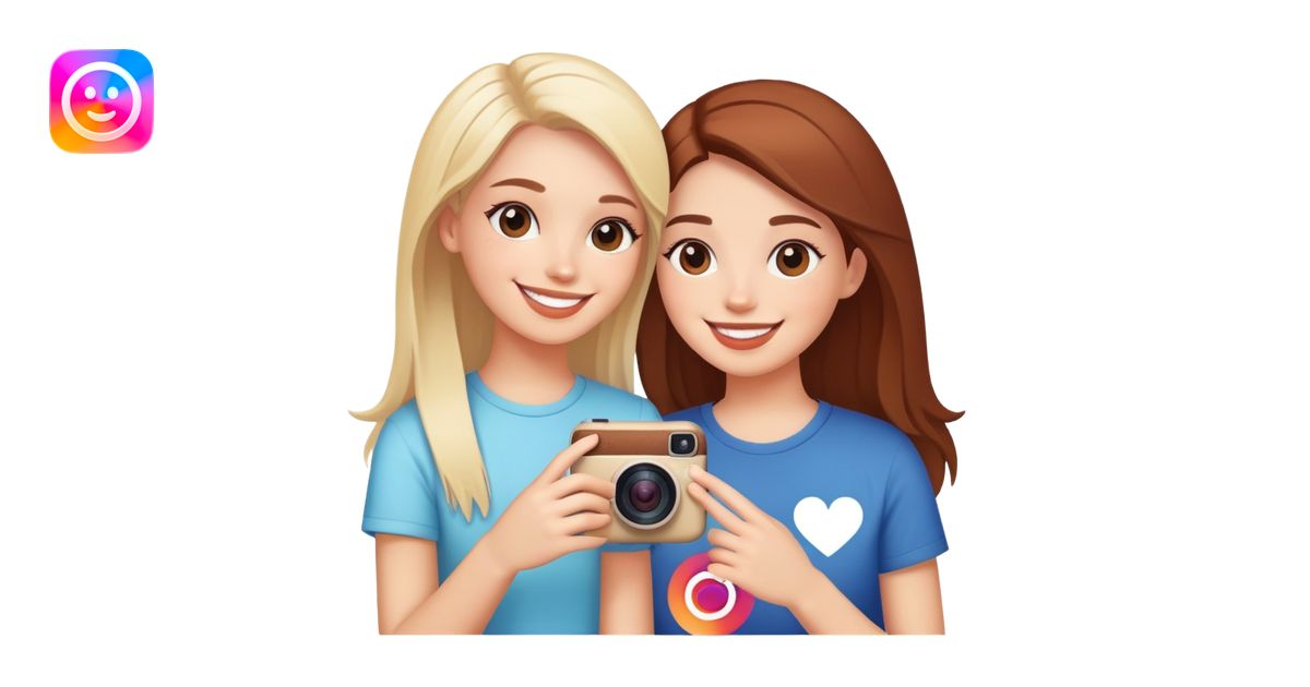 Best friends forever with Instagram logo, hashtag BFF, social media ...