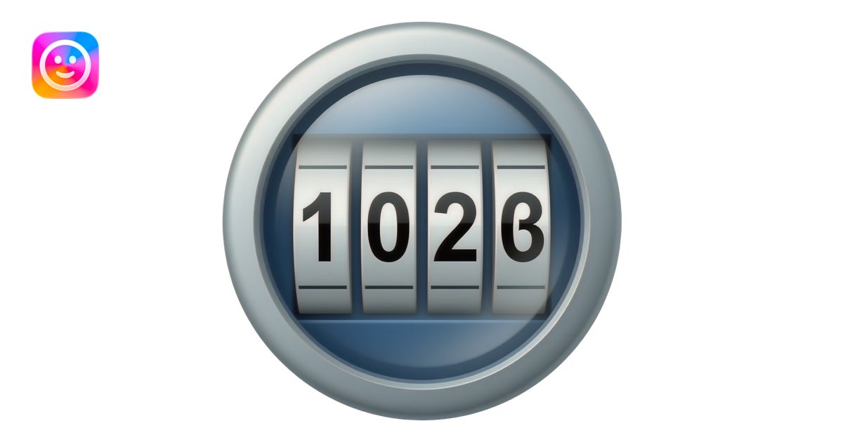 mechanical counter in round enclosure, with four real digits, front ...