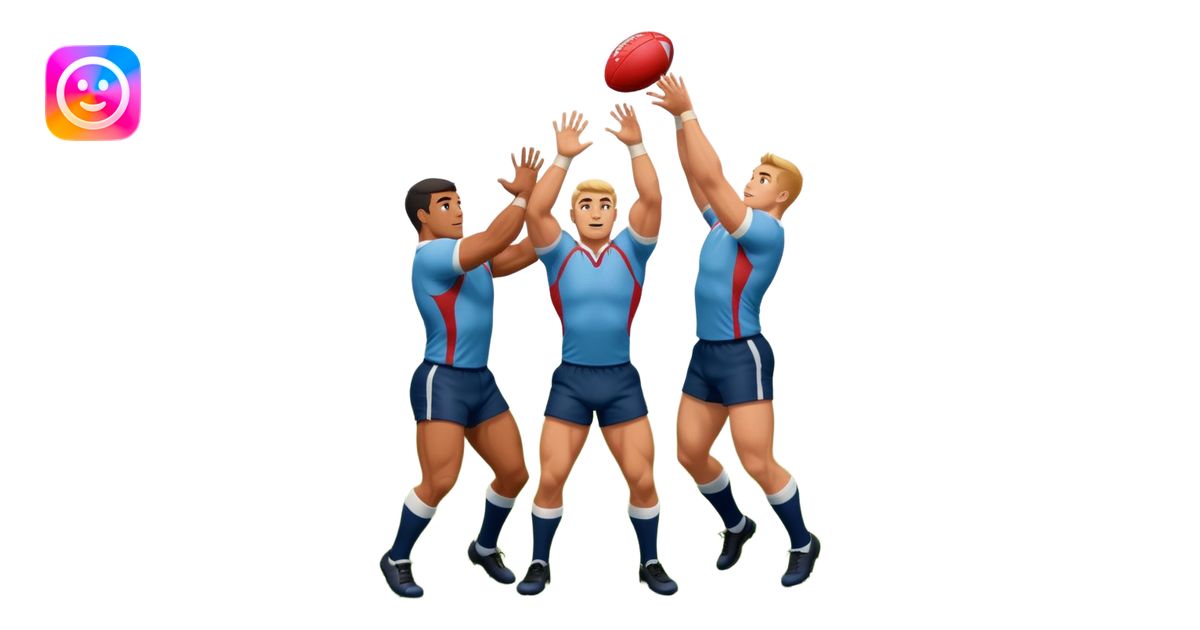 two rugby players lifting another player to catch a ball in a lineout ...