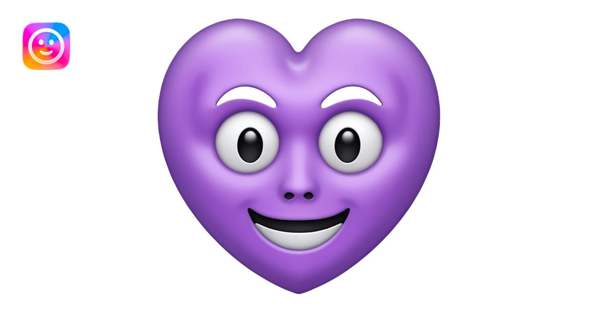 Light purple heart emoji with a Ghostface face emoji | AI Emoji Generator