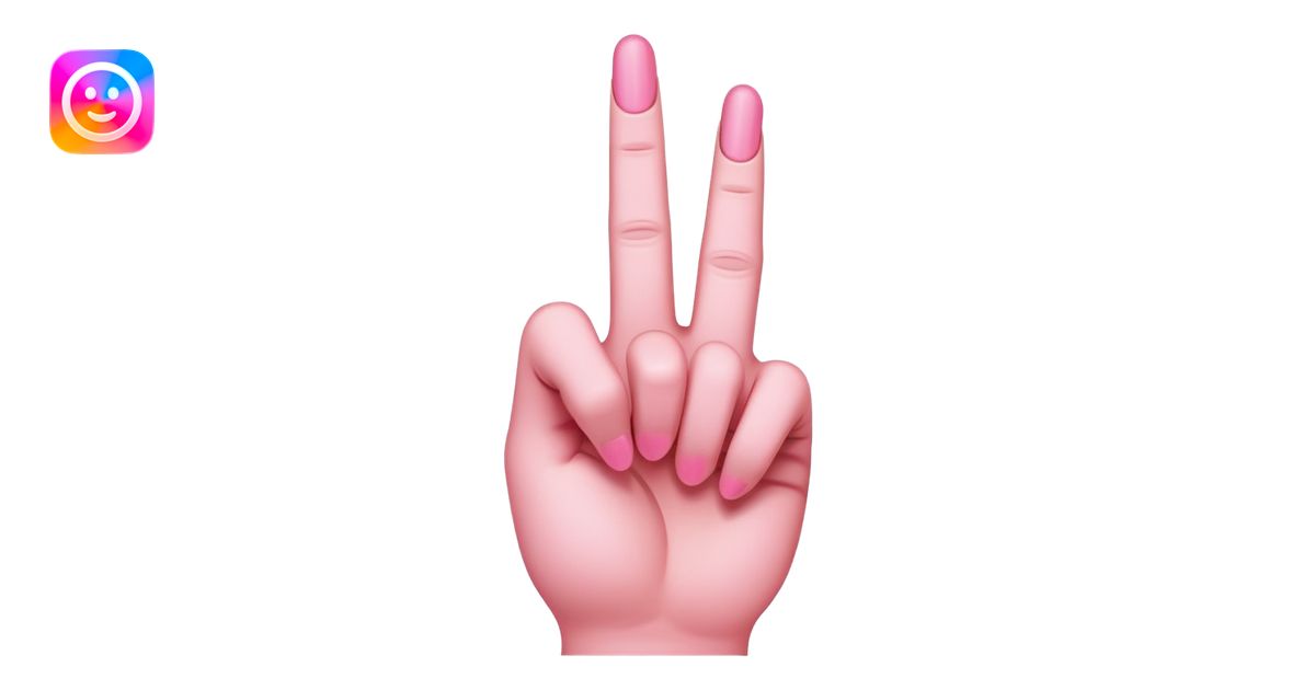 Pink middle finger emoji | AI Emoji Generator