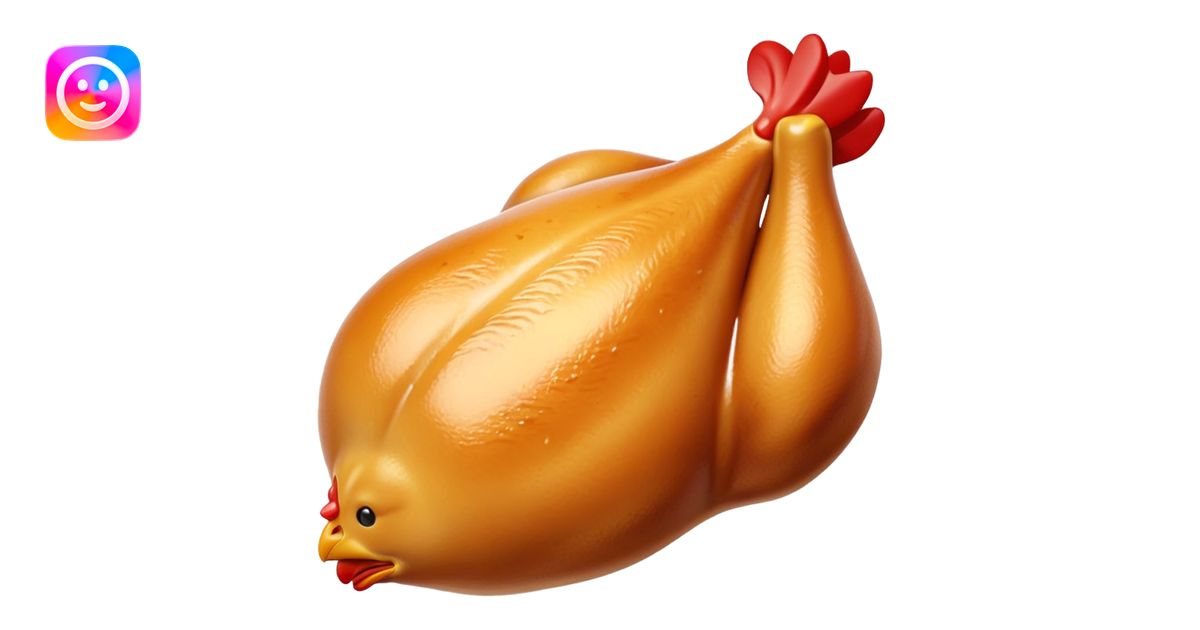 3D glossy chicken breast emoji emoji | AI Emoji Generator