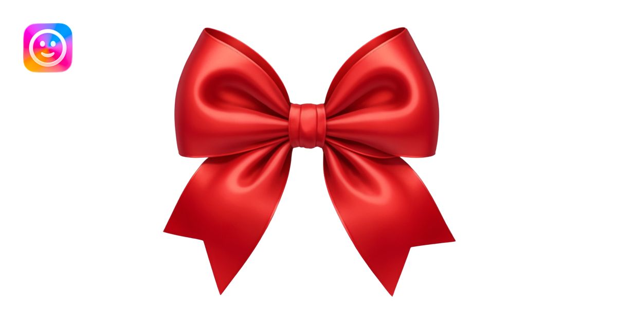 Red pookie bow emoji | AI Emoji Generator