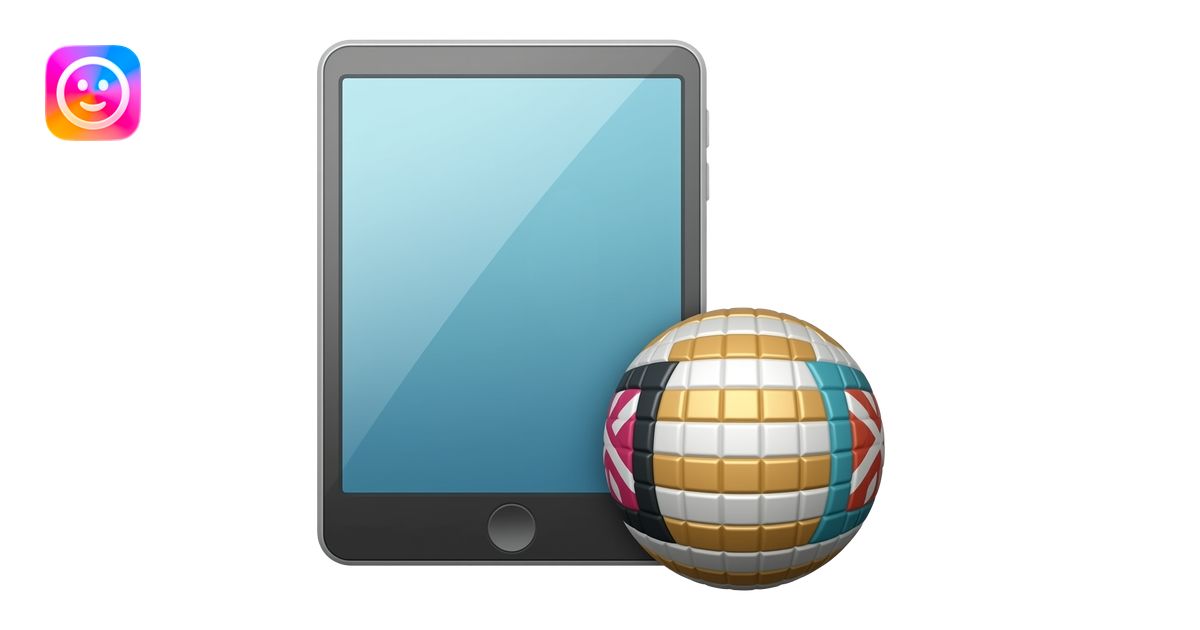tablet is next to a ball emoji | AI Emoji Generator