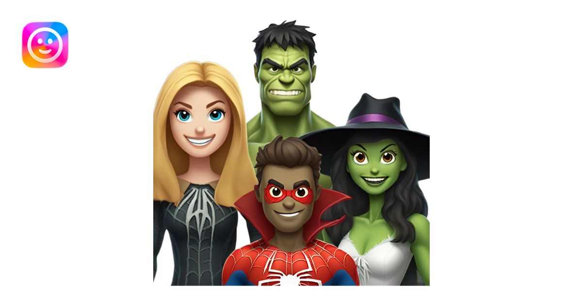Spider-Man, the Hulk, the scarecrow from the Wizard of Oz and the witch ...