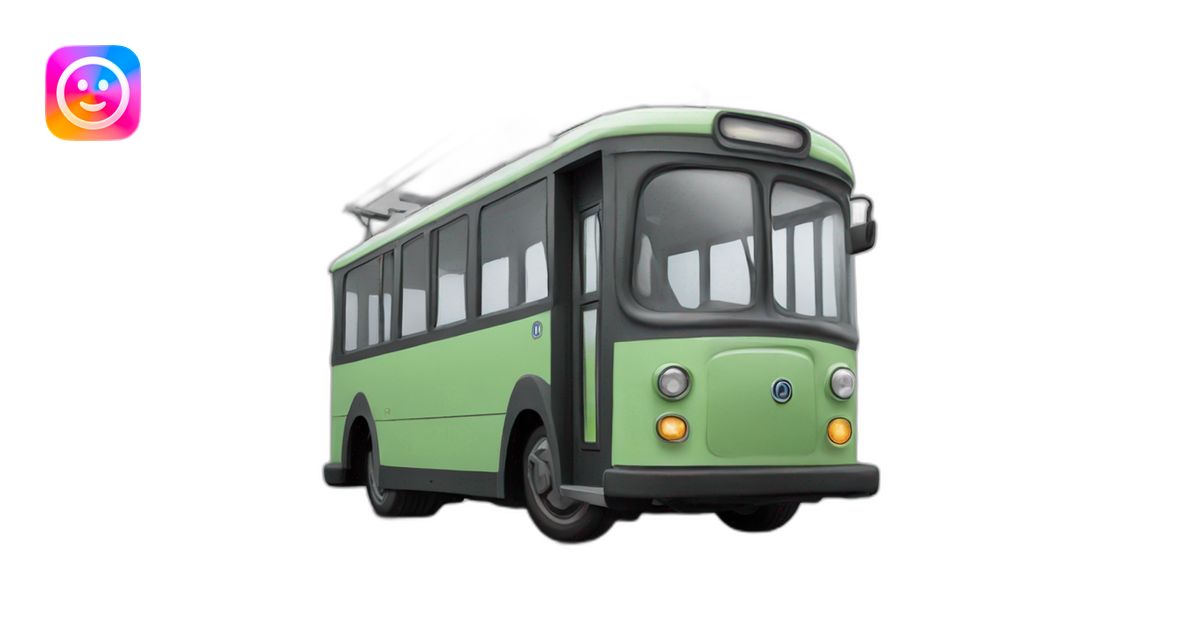 Trolleybus with a member emoji | AI Emoji Generator