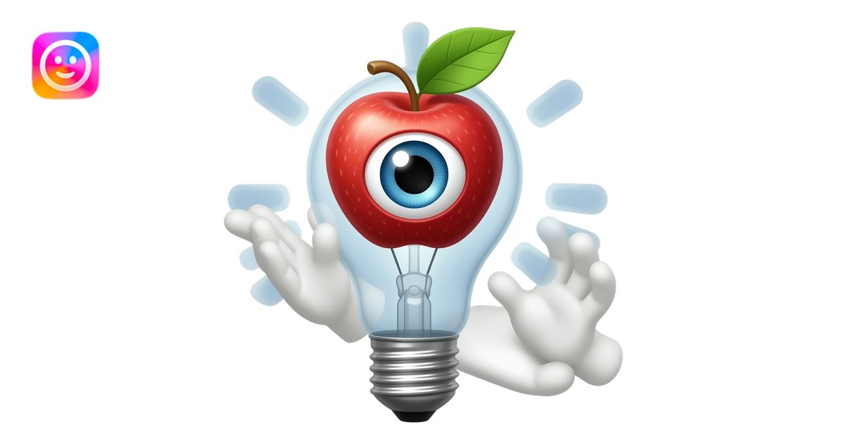 Halka emoji and uske aankh per Apple emoji | AI Emoji Generator